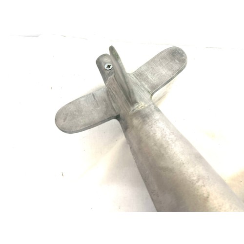 62 - Cast aluminum plane model measures approximately 19 inches depth 25 inches wide