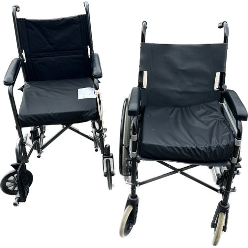 586 - Two folding wheelchairs