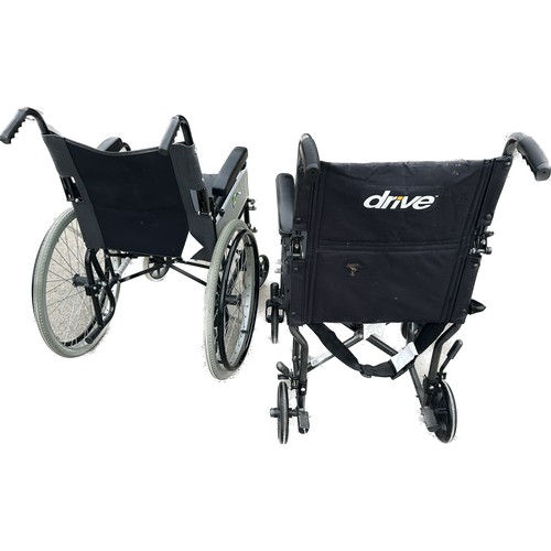 586 - Two folding wheelchairs