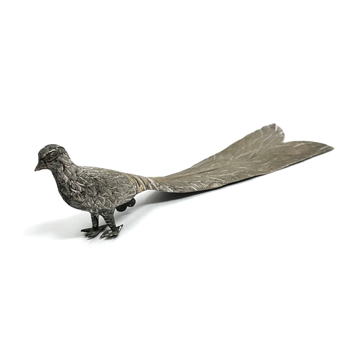 12 - Mexican sterling silver bird figure measures approx length 20cm