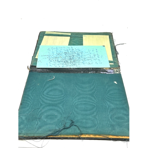 10 - Antique silver fronted folder Birmingham silver hallmarks measures approx 27cm by 21cm