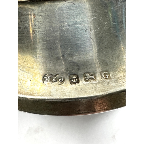 3 - Silver salt birmingham silver hallmarks measures approx 6.5cm dia