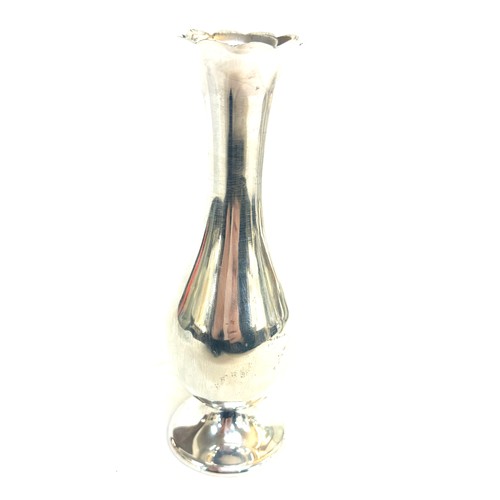 314 - Peruvian silver vase, 18cm tall, total weight 117grams