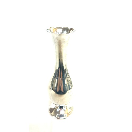 314 - Peruvian silver vase, 18cm tall, total weight 117grams