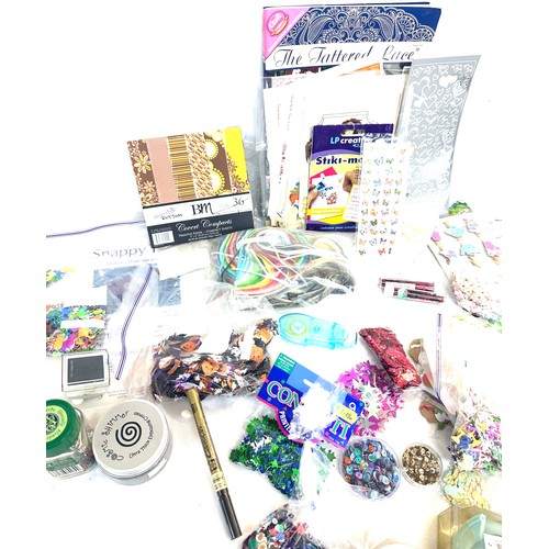 16 - Selection of craft items includes stickers, beads, craft stickers, ribbons etc