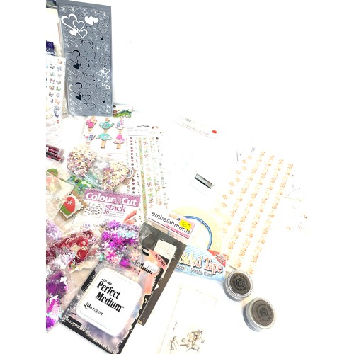 16 - Selection of craft items includes stickers, beads, craft stickers, ribbons etc