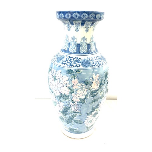 49 - Large oriental Chinese vase, marks to base, height approximately 19.5 inches tall