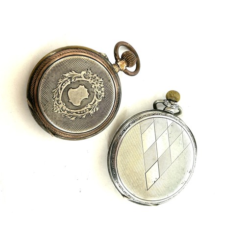 402 - 2 Silver pocket watches, untested