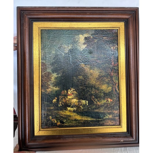 41 - Large framed picture, measures approximately 25 inches wide 29 inches tall