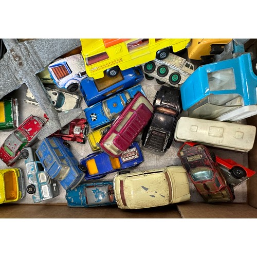 55 - Selection of vintage toy cars to include Matchbox, Corgi etc