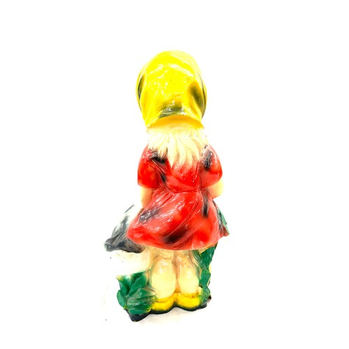 65 - Plastic garden figure of a young girl and a goose, height approximately 19 inches