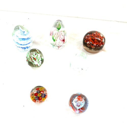 37 - 7 Vintage and later glass paperweights