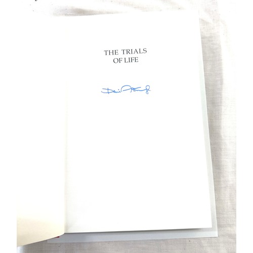 82 - Signed first edition David Attenborough, The trials of Life, Gilberts Evidence by Lofft