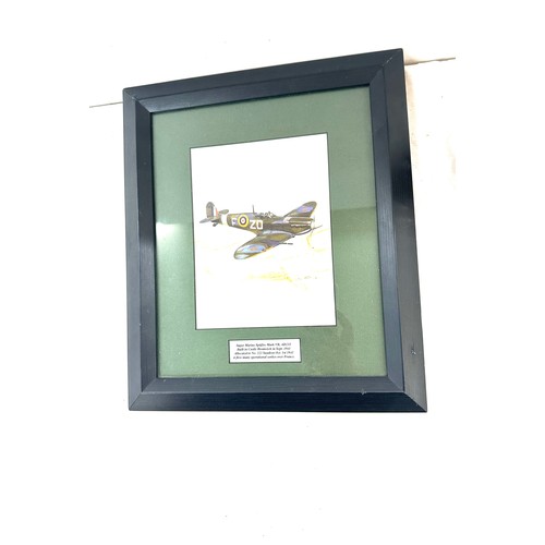 66 - Signed watercolour Super Marine Spitfire Mark VB, AD233, approximate frame measurements: 14 by 11 in... 