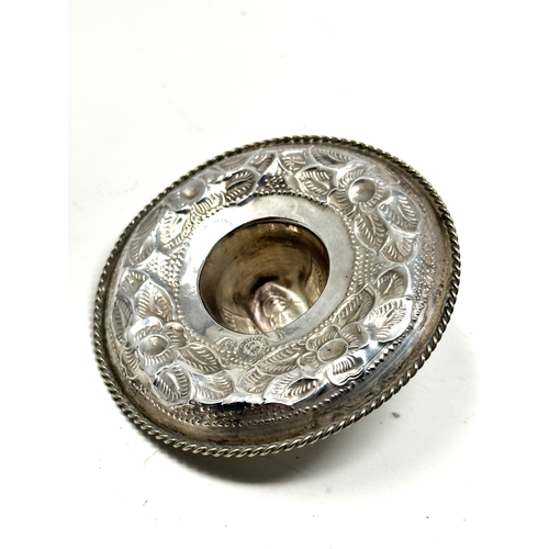 130 - Silver mexican hat measures approx 8.2cm dia