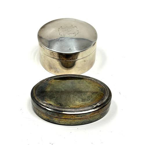 96 - 2 silver snuff boxes