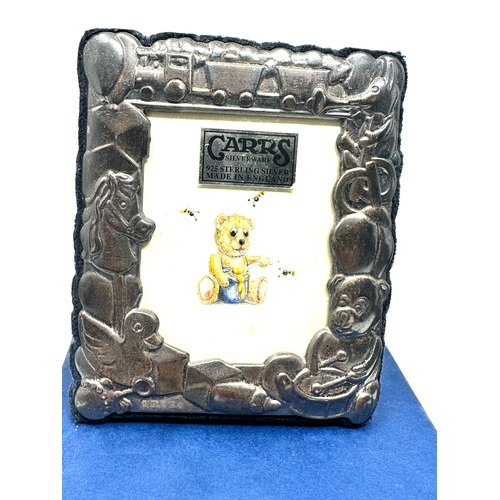 115 - 2 silver picture frames largest measures approx 16cm by 14cm