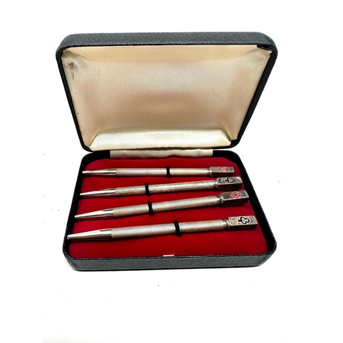 137 - Vintage Boxed Sterling Silver Bridge Propelling Pencils