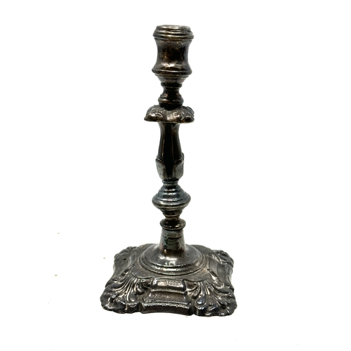 133 - small hallmarked silver candlestick measures approx height 12cm