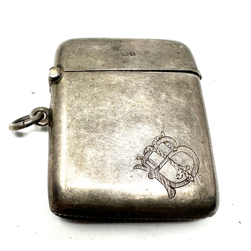 123 - Antique silver vesta case