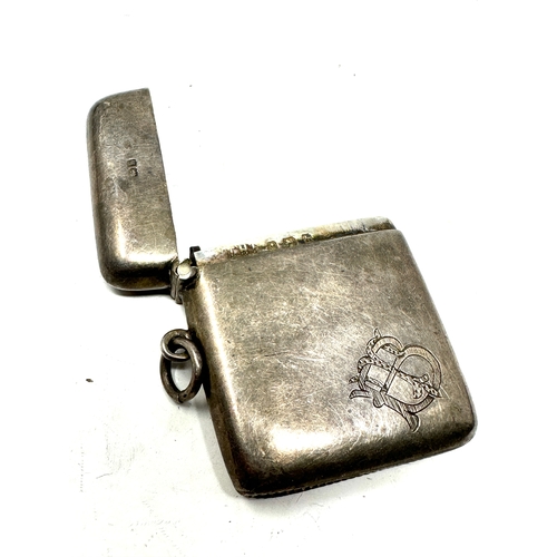 123 - Antique silver vesta case