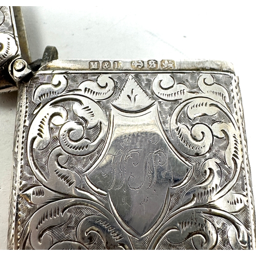 124 - Antique silver vesta case