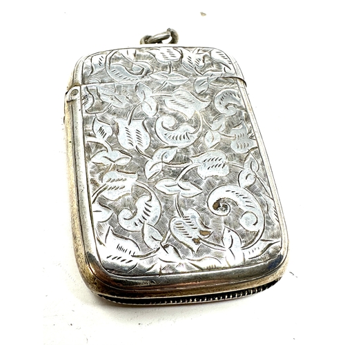 125 - Antique silver vesta case