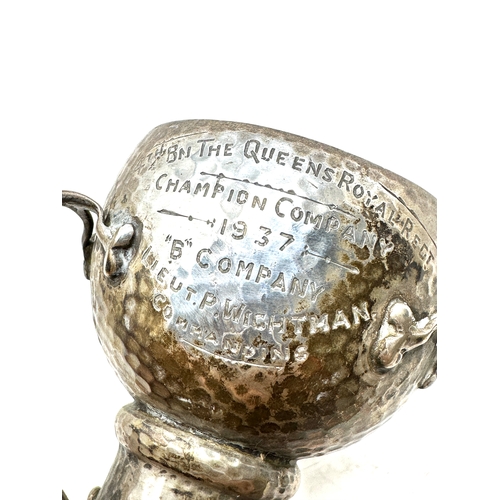 106 - Antique silver mether cup military presentation engraved measures approx height 8cm