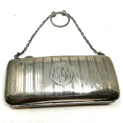 100 - Antique silver purse fitted interior