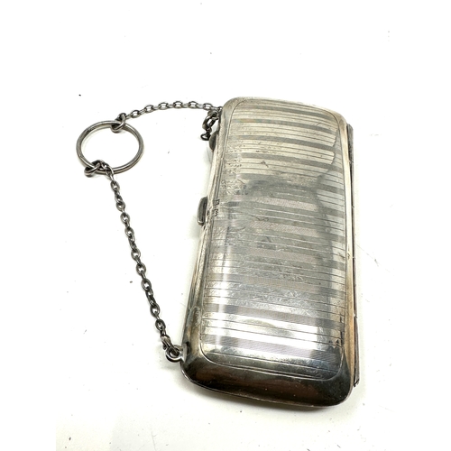 100 - Antique silver purse fitted interior