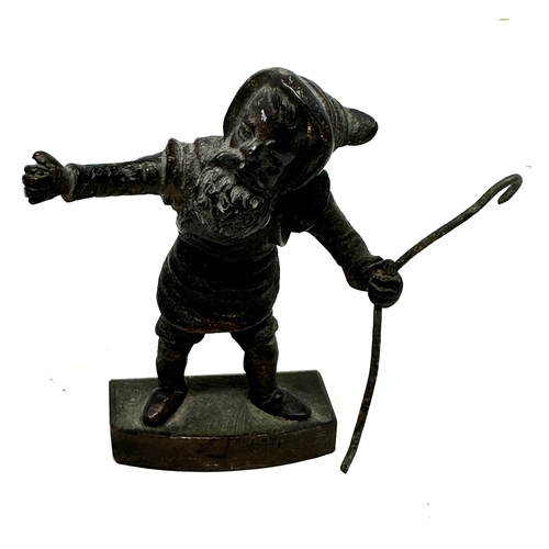 506 - Miniature bronze figure of a bearded man measures approx height 8.5cm