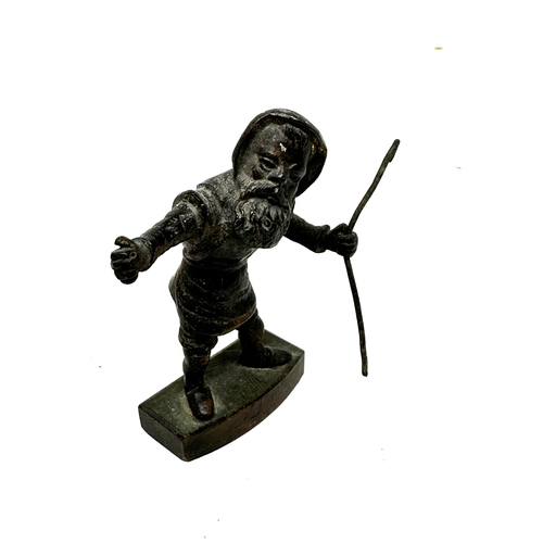 506 - Miniature bronze figure of a bearded man measures approx height 8.5cm