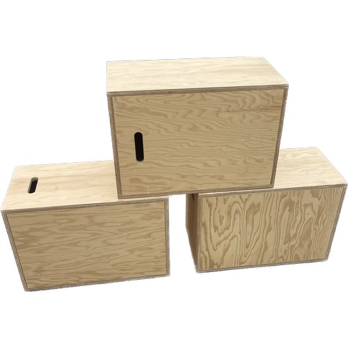 582 - Set of three wooden display boxes, each measures approximately 26 inches wide 14 inches depth 18 inc... 