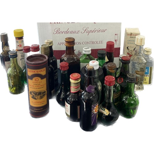 83 - Selection of 48 alcohol miniatures (14 full, 5 partial, 29 empty)