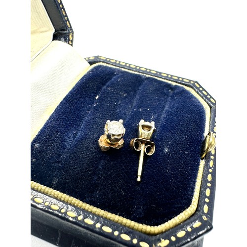 309 - 9ct gold diamond stud earrings (0.7g)