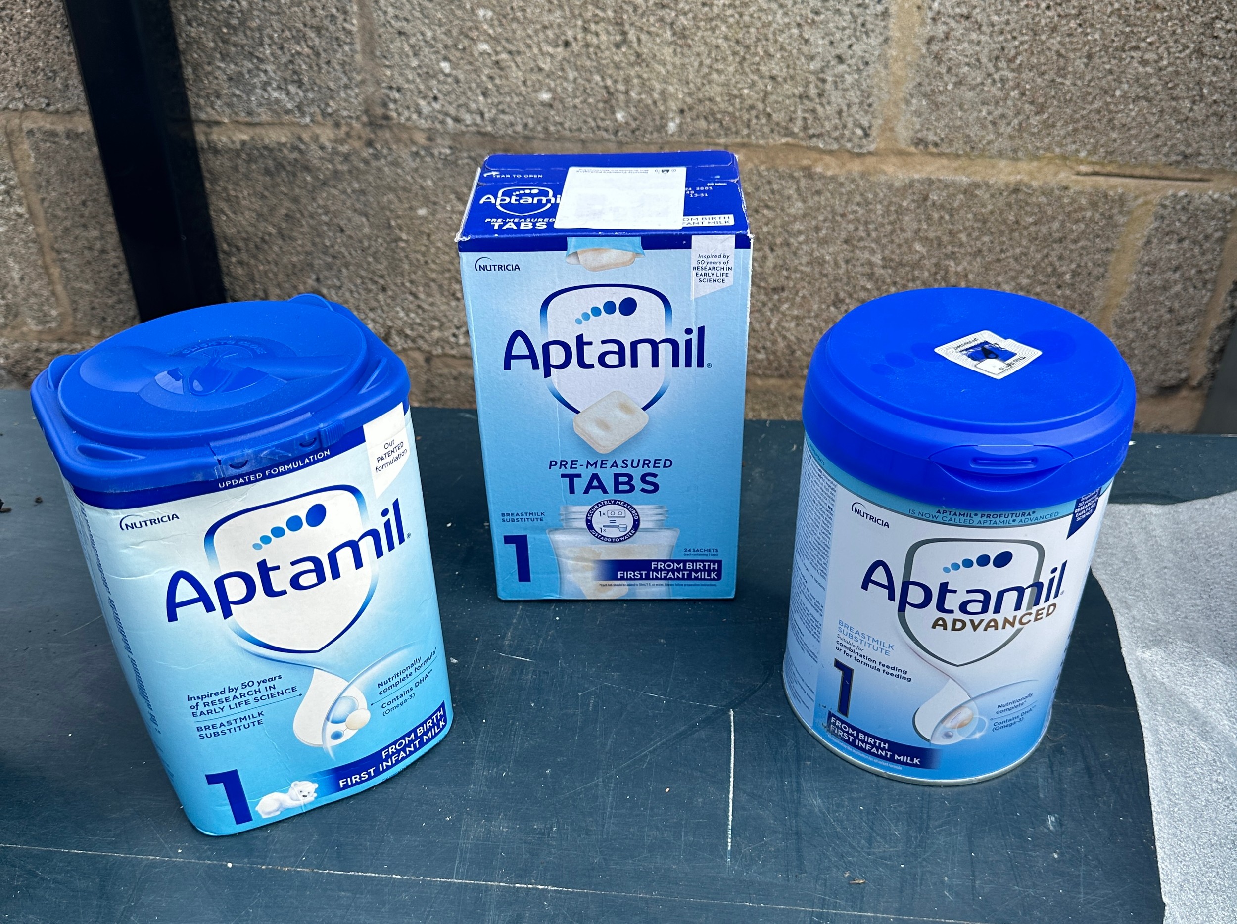2 Boxes of aptamil from bith milk and aptamil tabs, sealed