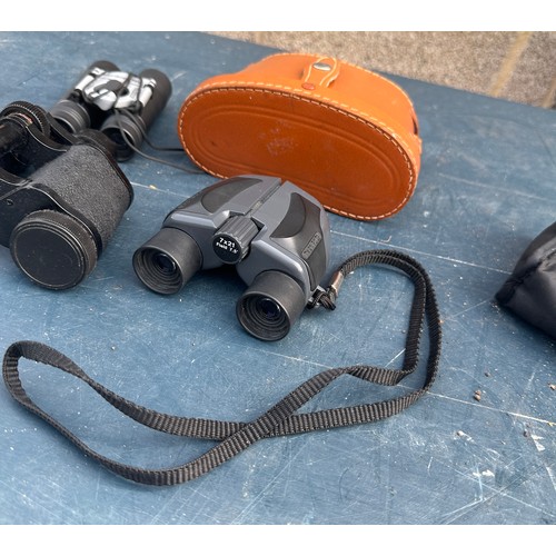 77 - 4 Pairs of binoculars includes miranda 8x32, regent 8x10, folding small binoculars etc