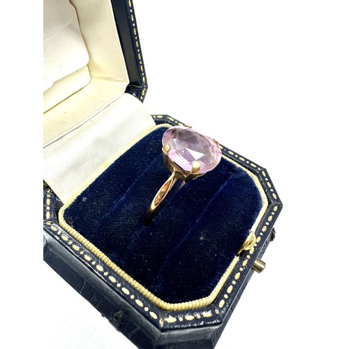 293 - 9ct gold vintage amethyst ring (2.9g)