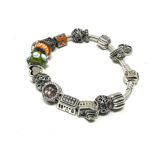 412 - X 2 .925 Pandora Bracelets With Charms (82g)