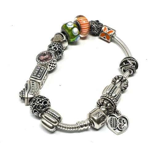 412 - X 2 .925 Pandora Bracelets With Charms (82g)