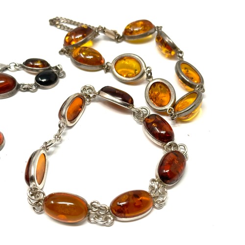 428 - X 4 .925 Amber Bracelets (51g)