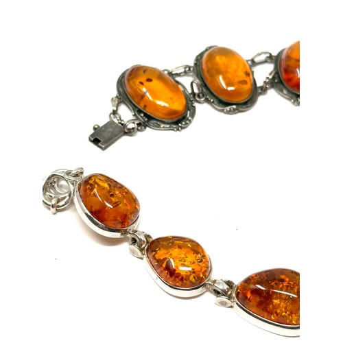 432 - X 2 .925 Statement Amber Bracelets (95g)