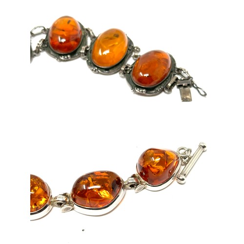 432 - X 2 .925 Statement Amber Bracelets (95g)