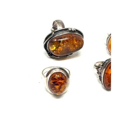 434 - X 5 .925 Amber Rings (39g)