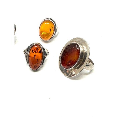 434 - X 5 .925 Amber Rings (39g)