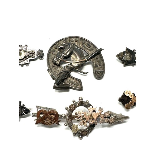 447 - X 6 .925 Antique Brooches (32g)