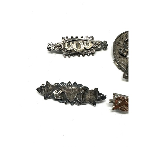 447 - X 6 .925 Antique Brooches (32g)