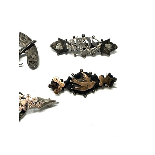 447 - X 6 .925 Antique Brooches (32g)