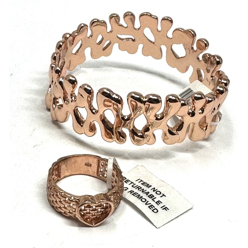 401 - X 2 .925 Bangle And Ring (69g)