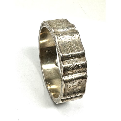 422 - .925 Antique Panel Bangle (43g)